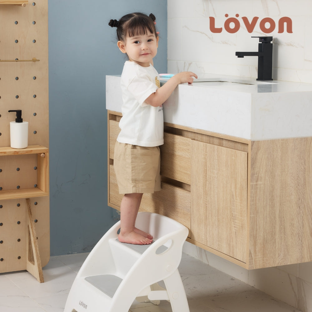 「幼児の自立をサポート」多機能折りたたみ踏み台